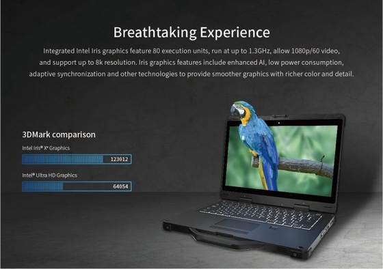 13.3インチのWindows 10 Intelの産業険しいラップトップHDMI 1920x1080