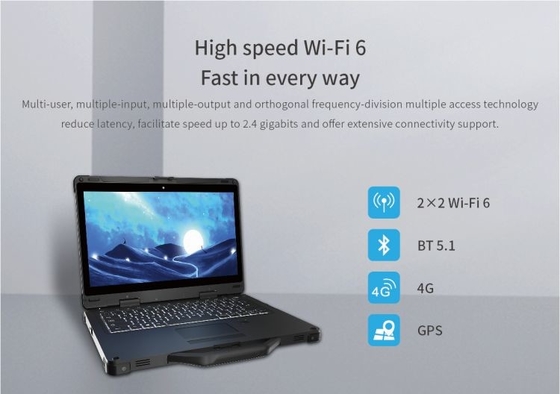 13.3インチのWindows 10 Intelの産業険しいラップトップHDMI 1920x1080