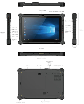 Intel N5105の険しいタブレットのPC IPS HDMI 860mAh電池IP65の保護レベル