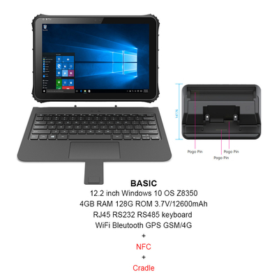 16:10のWindowsのNFCサポートISO/IECが付いている険しいタブレットCPU Z8350