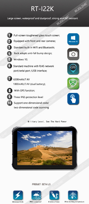12.2インチ1920x1200 Windows 10の険しいタブレットのIntel CPU 6Y30